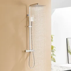 Colonne de Douche avec Robinetterie Thermostatique, Auralum max Ensemble de Douche avec pommeau + douchette