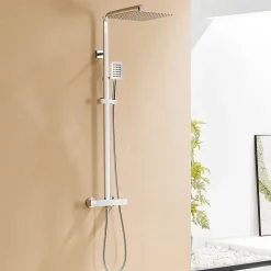Colonne de Douche avec Robinetterie Thermostatique, Auralum max Ensemble de Douche avec pommeau + douchette