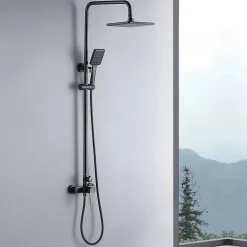 Colonne de Douche avec Robinetterie , Auralum max Ensemble de Douche avec pommeau + douchette + flexible