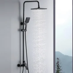 Colonne de Douche avec Robinetterie , Auralum max Ensemble de Douche avec pommeau + douchette + flexible