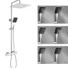 Colonne de Douche avec Robinetterie Thermostatique, Auralum MAX Ensemble de Douche avec pommeau + douchette