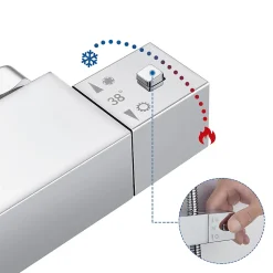 Colonne de Douche avec Robinetterie Thermostatique, Auralum MAX Ensemble de Douche avec pommeau + douchette