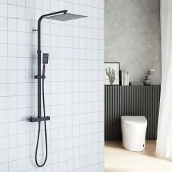 Colonne de Douche avec Robinetterie Thermostatique, Auralum max Ensemble de Douche avec pommeau + douchette