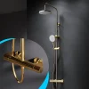 Colonne de douche baignoire thermostatique Système de douche avec mitigeur thermostatique, doré, F07XA499 X-Joy AM.PM