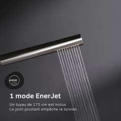 Colonne de douche baignoire sans robinet, Système de douche, Barre de douche Chromé, Spike F07PA000 AM PM