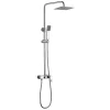 Colonne de douche carrée monocommande VER 83-126 cm, finition chrome poli, en laiton Kibath