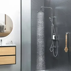 Colonne de douche Chrome Avec Tablette KIRA - bain-bain