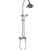 Colonne de douche chromée avec mitigeur mécanique Essebagno Leeds