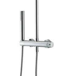 Colonne de douche chromée avec mitigeur mécanique Essebagno Luisa