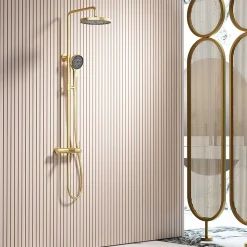 Colonne de douche couleur 3 fonctions couleur or - DILECI