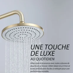 Colonne de douche couleur or brossé - DILECI