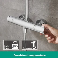 Colonne de douche Crometta E 240 chromé HANSGROHE 27271000