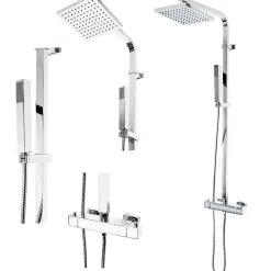 Colonne de douche design carre Robinet Mitigeur thermostatique chrome