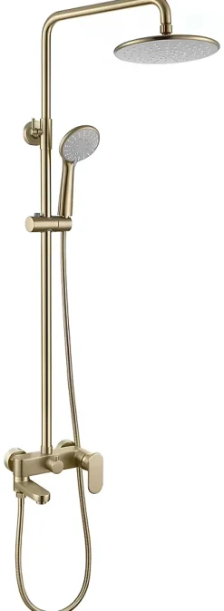 COLONNE DE DOUCHE DORÉE BROSSÉE (OR MAT) SC008 COLLECTION SCAMANDRE