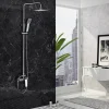 Colonne de douche ELAN Mitigeur monocommande Chromé BrillantOr brosséBlanc matChroméNoir matCanon de fusil couleur Chromé Brill