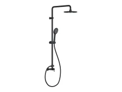 Colonne de douche en acier inoxydable noir mat - 116 cm - AITA