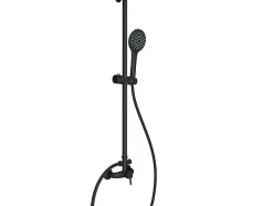Colonne de douche en acier inoxydable noir mat - 116 cm - AITA