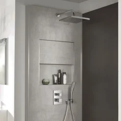 Colonne de douche encastrée thermostatique JACOB DELAFON Modulo tête carrée + nettoyant