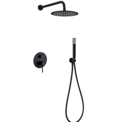 Colonne de Douche Encastrée Anti-Calcaire Noir Mat IMEX MONZA GPM039/NG