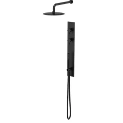 Colonne de douche encastrée thermostatique PURA noir mat