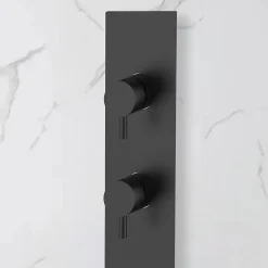 Colonne de douche encastrée thermostatique PURA noir mat