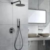 Colonne de Douche Encastrée Thermostatique Anti-Calcaire Black Gun Métal IMEX MONZA GTD038/BGM