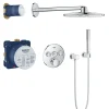 Colonne de douche encastrée thermostatique GROHE Grotherm SmartControl Douchette Euphoria Stick chromé