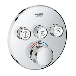 Colonne de douche encastrée thermostatique GROHE Grotherm SmartControl Douchette Euphoria Stick chromé