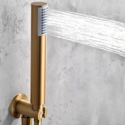 Colonne de Douche Encastrée Thermostatique Anti-Calcaire Or Brossé IMEX MONZA GTM039/OC