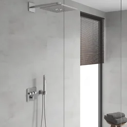 Colonne de douche encastrée thermostatique GROHE Grotherm SmartControl Douchette Euphoria Cube chromé