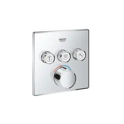 Colonne de douche encastrée thermostatique GROHE Grotherm SmartControl Douchette Euphoria Cube chromé