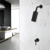 Colonne de douche encastrée thermostatique MINIMALISTA noir mat