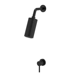 Colonne de douche encastrée thermostatique MINIMALISTA noir mat