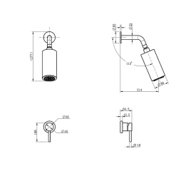 Colonne de douche encastrée thermostatique MINIMALISTA noir mat