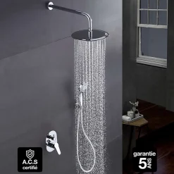 Colonne de Douche Encastrée Anti-Calcaire Chrome OSLO GPE005