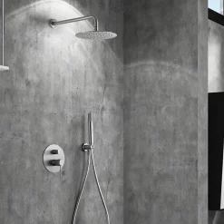 Colonne de Douche Encastrée Anti-Calcaire Nickel Brossé IMEX LINE GPD038/NQ