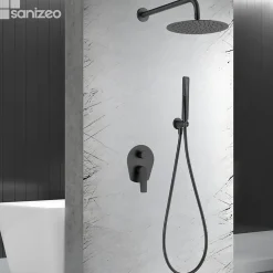 Colonne de Douche Encastrée Anti-Calcaire Noir Mat IMEX DELOS GPD055/NG