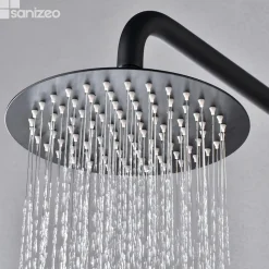 Colonne de Douche Encastrée Anti-Calcaire Noir Mat IMEX DELOS GPD055/NG