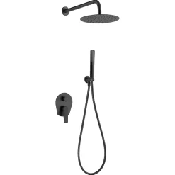 Colonne de Douche Encastrée Anti-Calcaire Noir Mat IMEX DELOS GPD055/NG
