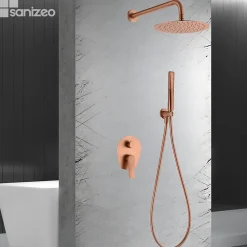 Colonne de Douche Encastrée Anti-Calcaire Or Rose Cuivré IMEX DELOS GPD055/ORC