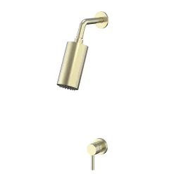 Colonne de douche encastrée thermostatique MINIMALISTA or brossé