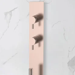 Colonne de douche encastrée thermostatique PURA cuivre brossé