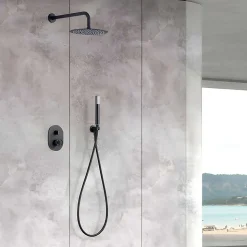 Colonne de Douche Encastrée Anti-Calcaire Noir Mat IMEX OLIMPO GPC033/NG