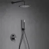 Colonne de Douche Encastrée Anti-Calcaire Black Gun Métal IMEX LINE GPD038/BGM