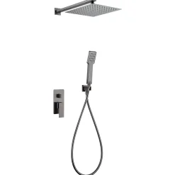 Colonne de Douche Encastrée Anti-Calcaire Black Gun Métal IMEX PISA GPP048/BGM