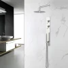 Colonne de douche encastrée thermostatique PURA acier brossé