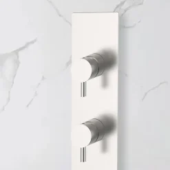 Colonne de douche encastrée thermostatique PURA acier brossé