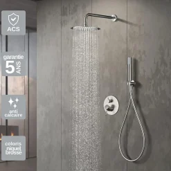 Colonne de Douche Encastrée Anti-Calcaire Chrome IMEX MONZA GPM039