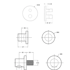 Colonne de douche encastrée thermostatique JACOB DELAFON Modulo + nettoyant