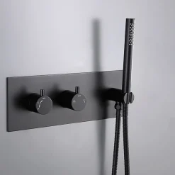 Colonne de douche encastrée thermostatique CORPOSA noir mat
